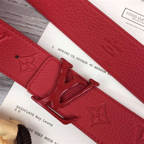 all red Louis Vuitton belt